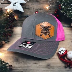 Richardson American Girl Gray and Pink Trucker Hat